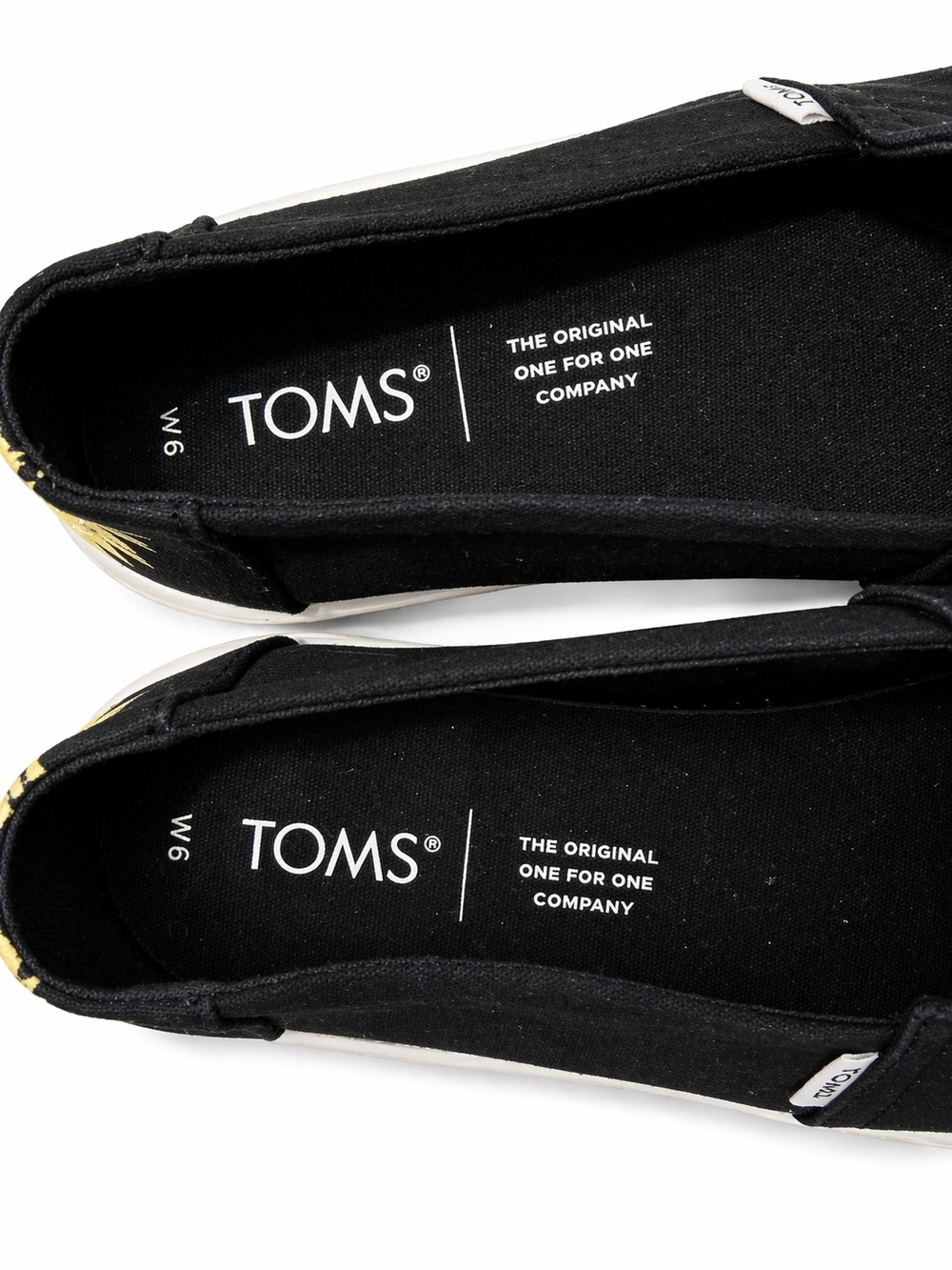 TOMS Sunshine On Sunflower Slip-On Sneakers NWT 6W Wide Black Floral Comfort - Picture 6 of 11